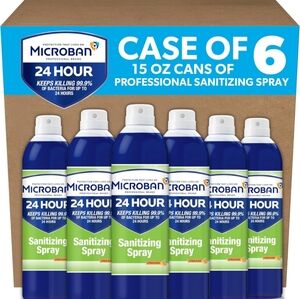 Microban Professional Sanitizing Spray - Case of 6